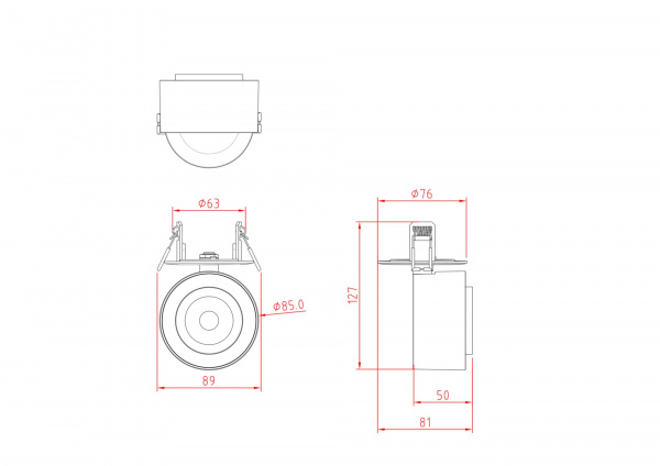 Потолочный светильник Technical C063CL-L12B4K