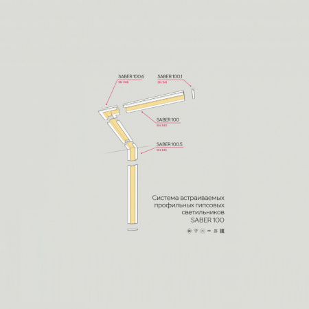 Профильная система освещения Stellanova SABER 100