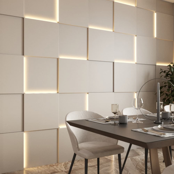 Модульная стеновая 3D панель с LED подсветкой  QUADRO / АМАРОК