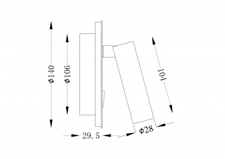 Настенный светильник (бра) Technical C176-WL-01-6W-MG