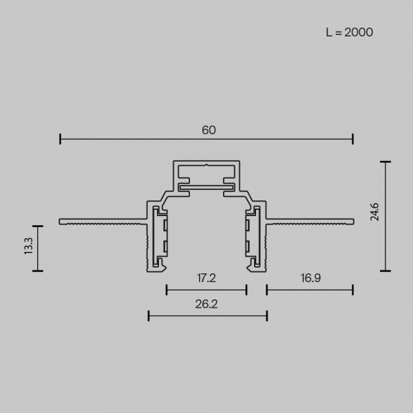 Шинопровод встраиваемый Technical TRXM034-422B