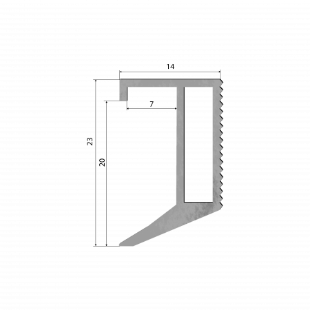 Теневой плинтус ПП-05. Длина 2 м.п.