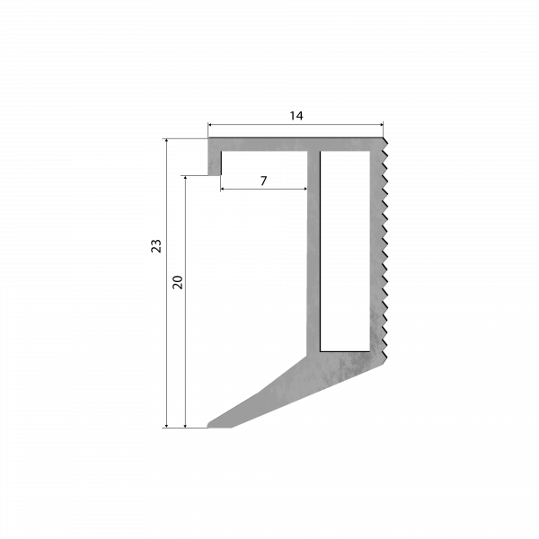 Теневой плинтус ПП-05. Длина 2 м.п.