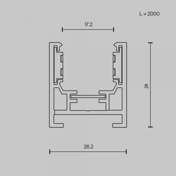 Шинопровод накладной Technical TRXM034-412W