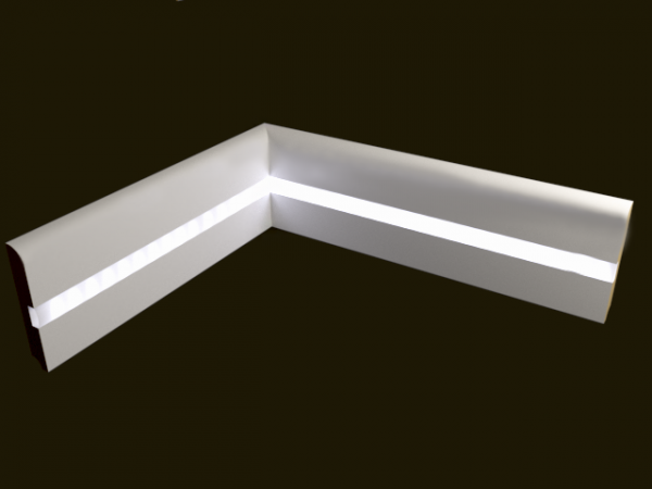 Плинтус для подсветки LED «EVROWOOD» PN 050 2000х80х12 мм.
