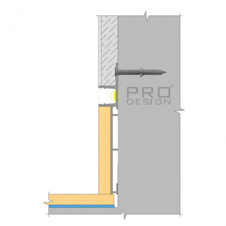 Плинтус скрытого монтажа Pro Design Combo 603