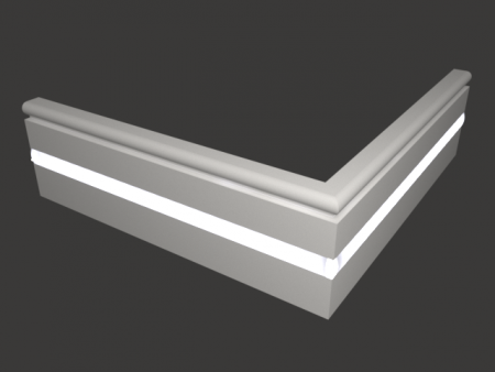 Плинтус для подсветки LED «EVROWOOD» PN 030 2000х80х16 мм.