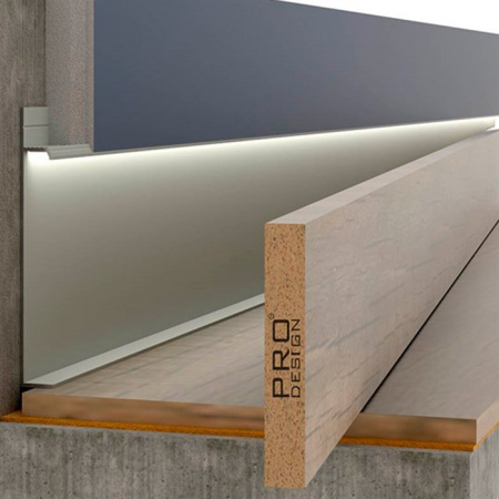 МДФ вставка в плинтус Pro Design 80 мм (Шпон ДУБА)