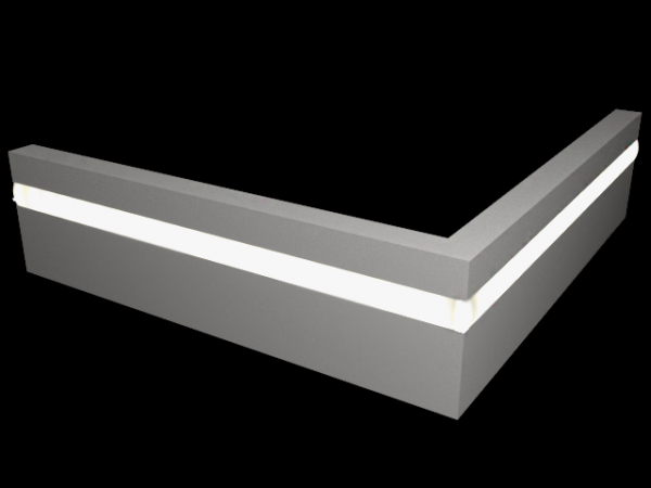 Плинтус для подсветки LED «EVROWOOD» PN 021 2000х70х16 мм.
