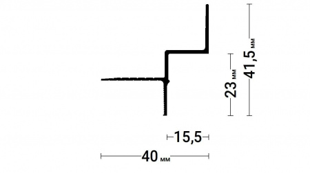 Flexy GIPS EURO 01/FLY01 - теневой профиль для гипсокартона. Длина 2 м.п.