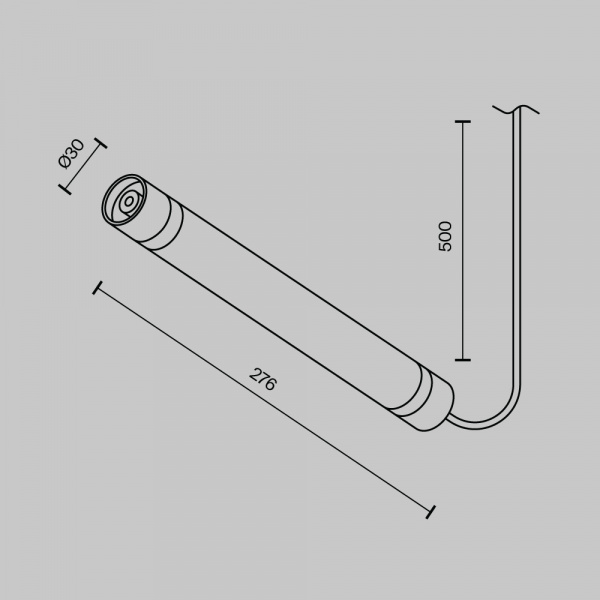 Комплектующие для систем освещения с токоведущими элементами Technical CA011-L300-100W-B