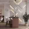 Модульная стеновая 3D панель с LED подсветкой CRYSTAL / МИЛК