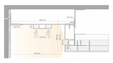 М 02 - Модульный скрытый карниз для гипсокартона FerGipps. 3,2 м.п.