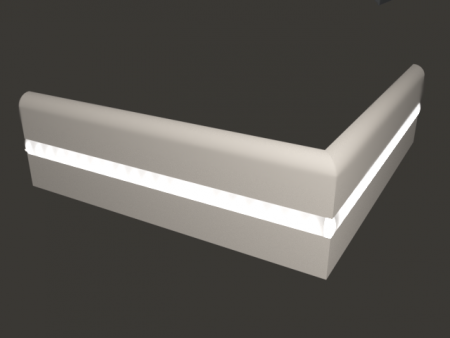 Плинтус для подсветки LED «EVROWOOD» PN 050 2000х80х12 мм.