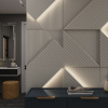 Модульная стеновая 3D панель с LED подсветкой CRYSTAL / КВАРЦ