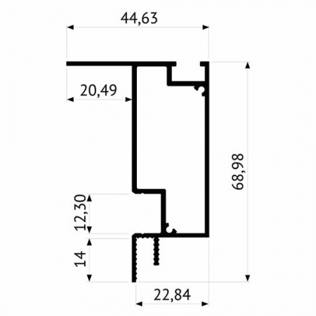 БП 80 - Теневой профиль для гипсокартона FerGipps. Длина 2 м.п.