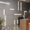 Модульная стеновая 3D панель с LED подсветкой  QUADRO / КВАРЦ