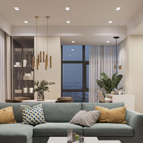 Потолочный гипсовый светильник Stellanova MAIA 80 DUO FLAT