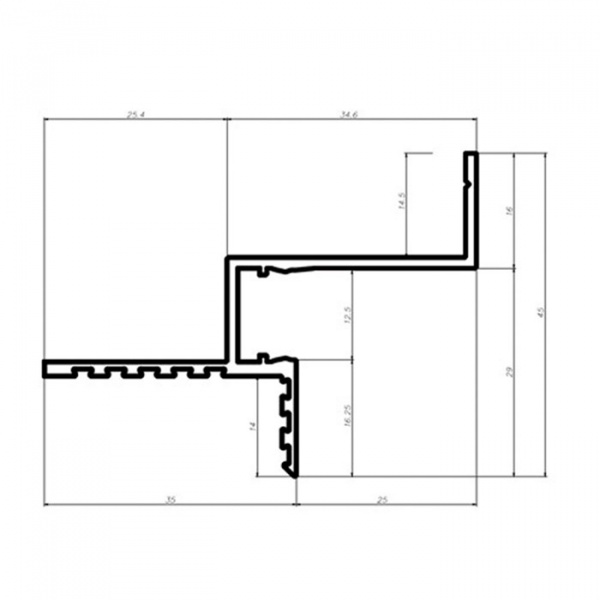 Парящий потолочный профиль Pro Design Gipps 602