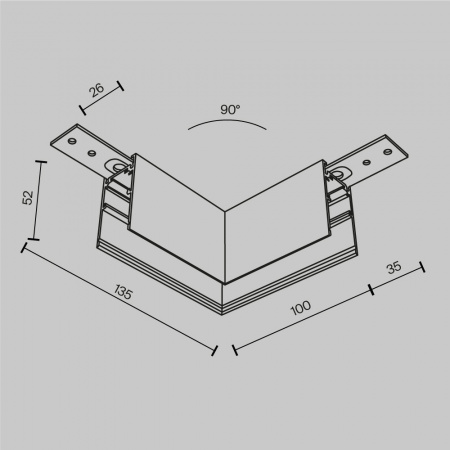Комплектующие для накладной трековой системы Technical TRA034HCL-41W