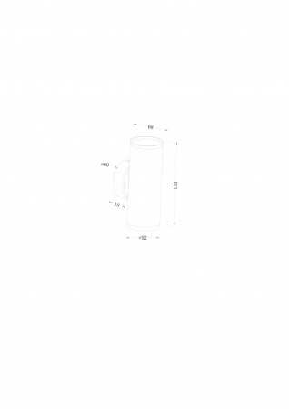Настенный светильник (бра) Technical C068WL-02MG