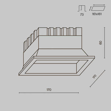 Встраиваемый светильник Technical DL056-24W3-4-6K-W
