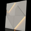Модульная стеновая 3D панель с LED подсветкой CRYSTAL / КВАРЦ