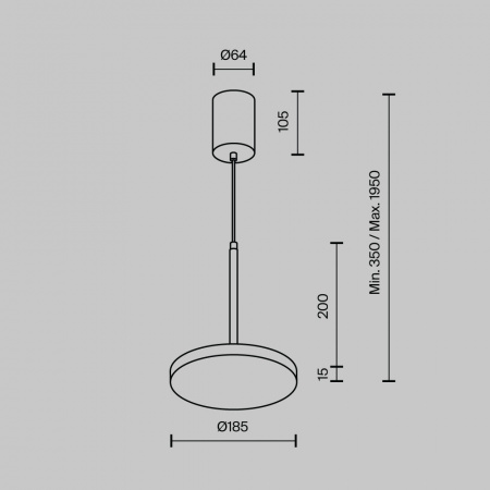 Подвесной светильник Technical P076PL-L12W4K-B