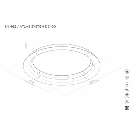 Купольная система освещения Stellanova ATLAS SYSTEM D2400
