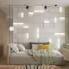 Модульная стеновая 3D панель с LED подсветкой  PIXEL / МИЛК