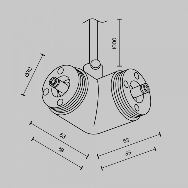 Комплектующие для систем освещения с токоведущими элементами Technical CA014LC-P-B