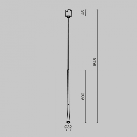 Трековый подвесной светильник Technical TR168-1-7W3K-M-B