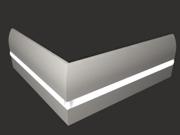 Плинтус для подсветки LED «EVROWOOD» PN 080 2000х95х16 мм.