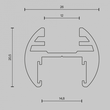 Шинопровод накладной/подвесной Technical TRX172-R-113B