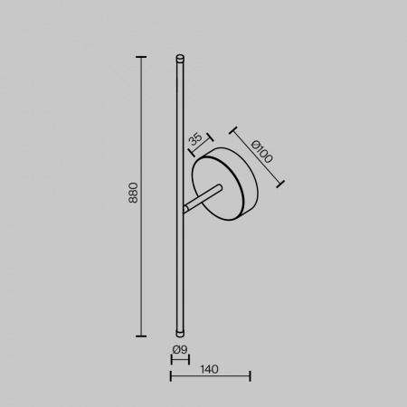Настенный светильник (бра) Technical C084WL-L12BS2.7K