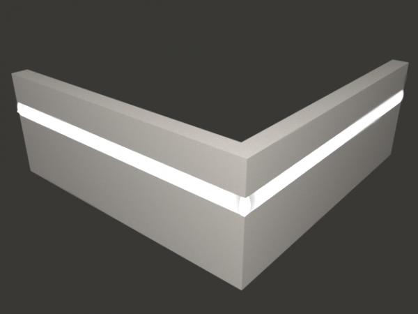 Плинтус для подсветки LED «EVROWOOD» PN 101 2000х100х16 мм.