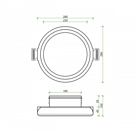 Maler Secret RD 160 Диффузор скрытого монтажа SECRET