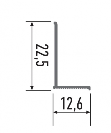 Микроплинтус МП-04 L-образный. Длина 2,7 м.п.