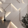 Модульная стеновая 3D панель с LED подсветкой CRYSTAL / МИЛК