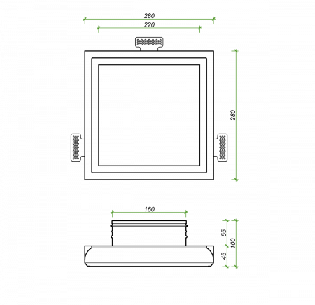 Maler Secret FD 160 Диффузор скрытого монтажа SECRET