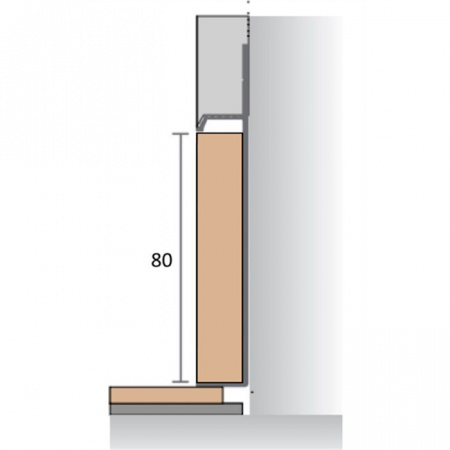 МДФ вставка в плинтус Pro Design 80 мм (грунт под покраску)