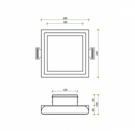 Maler Secret FD 125 Диффузор скрытого монтажа SECRET