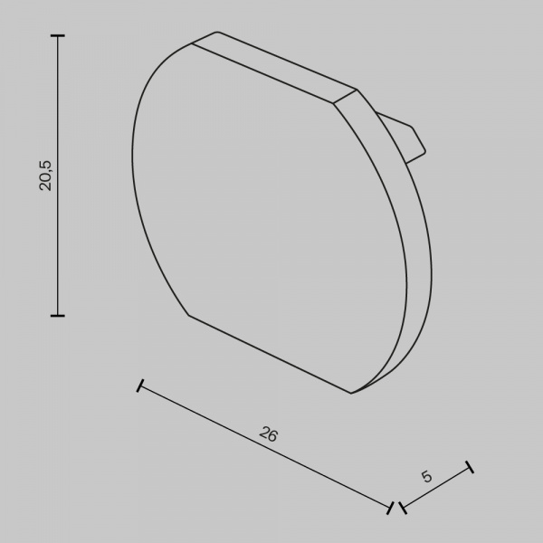 Комплектующие для накладной трековой системы Technical TRA172EC-R-11B