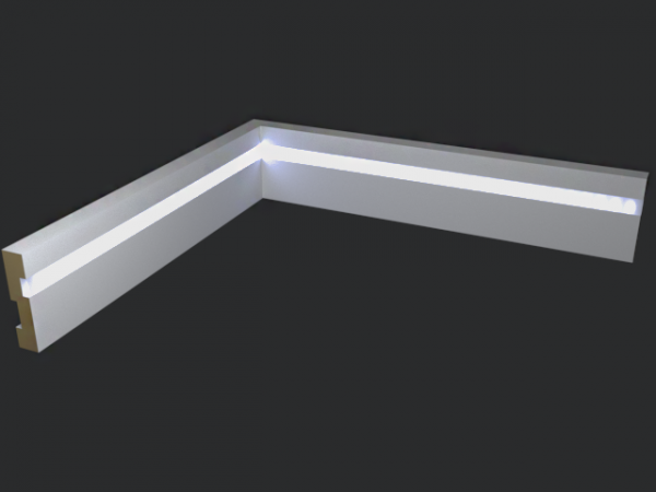 Плинтус для подсветки LED «EVROWOOD» PN 021 2000х70х16 мм.