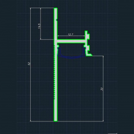 Плинтус скрытого монтажа Pro Design 7209