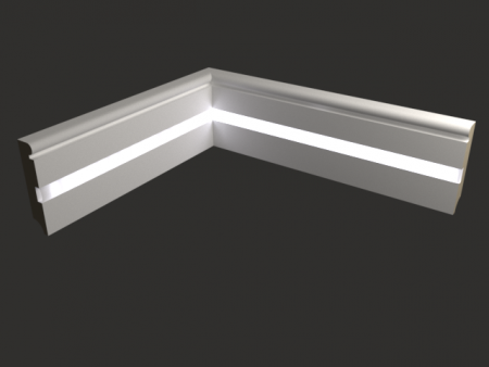 Плинтус для подсветки LED «EVROWOOD» PN 030 2000х80х16 мм.