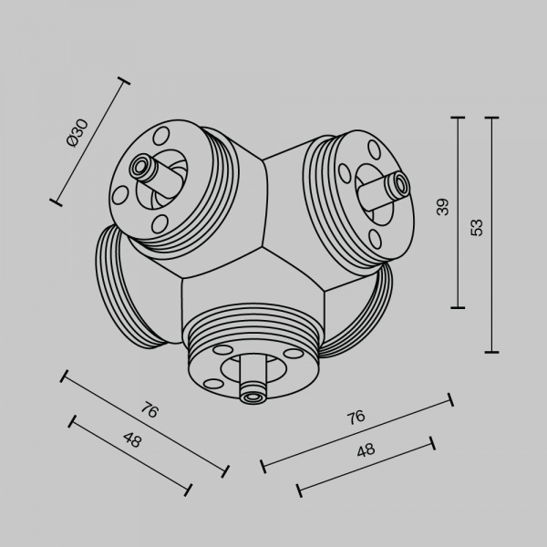 Комплектующие для систем освещения с токоведущими элементами Technical CA020L5C-B