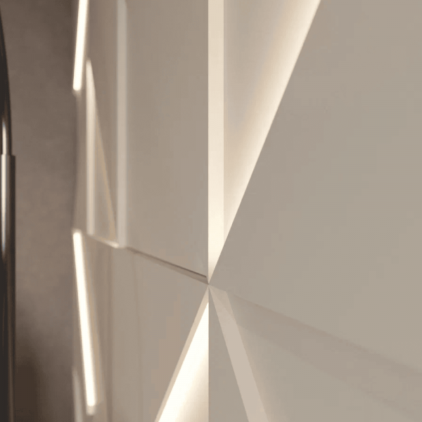 Модульная стеновая 3D панель с LED подсветкой АМАРОК / PRIZMA
