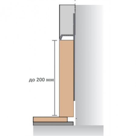 МДФ вставка в плинтус Pro Design до 200 мм (грунт под покраску)