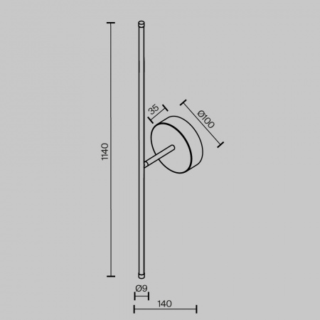 Настенный светильник (бра) Technical C084WL-L18BS2.7K